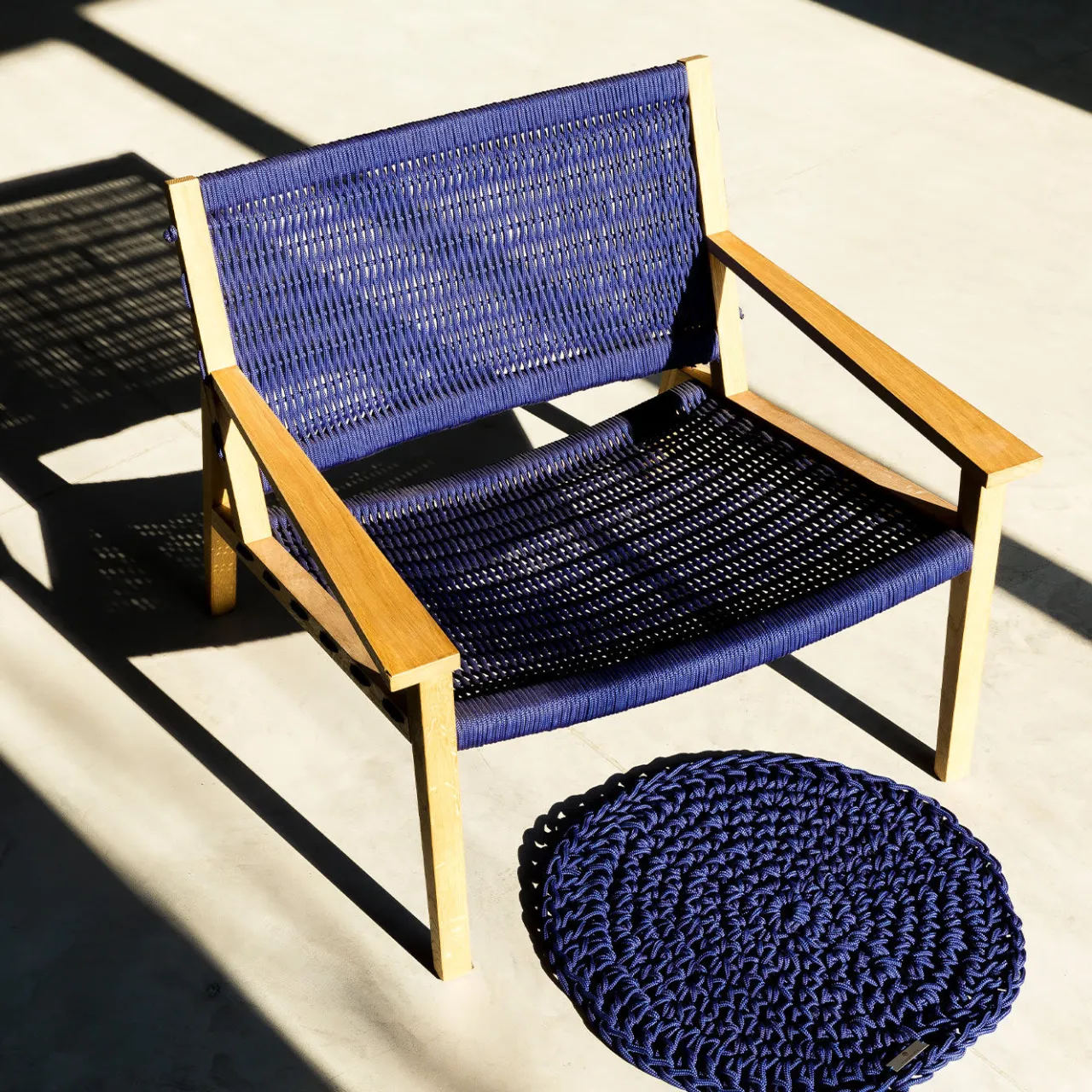 Impagliando Armchairs<Regular Cobalt Blue Armchair