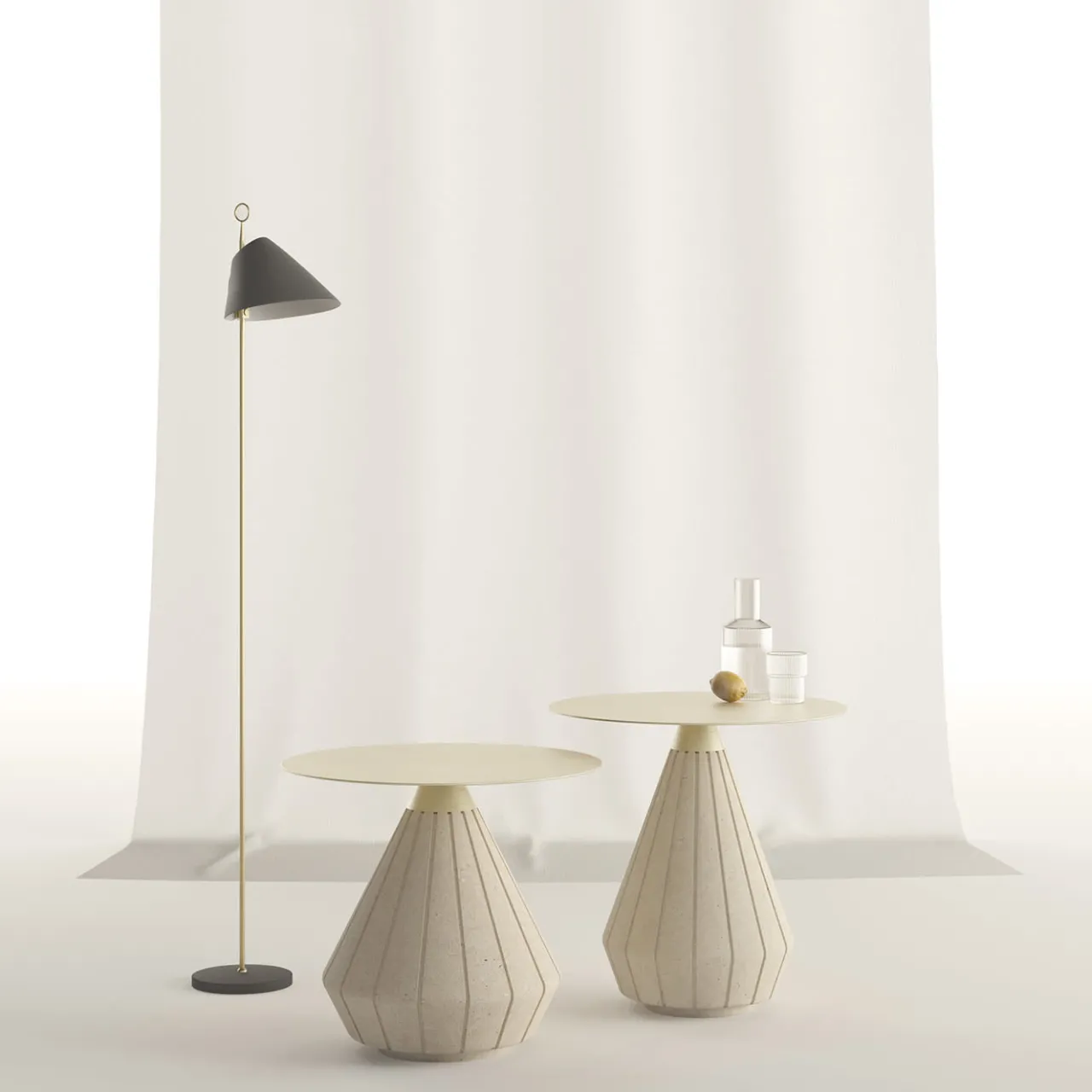 Pimar Limestone Side Tables<Rigo S Side Table by Apospersano