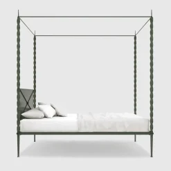 Lispi Beds<Rito Gray Iron Canopy Double Bed