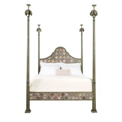 Porte Italia Beds<Roma Green With Marble Motif Bed