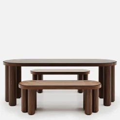 studiointervallo Benches<Roma Oak Wood Bench