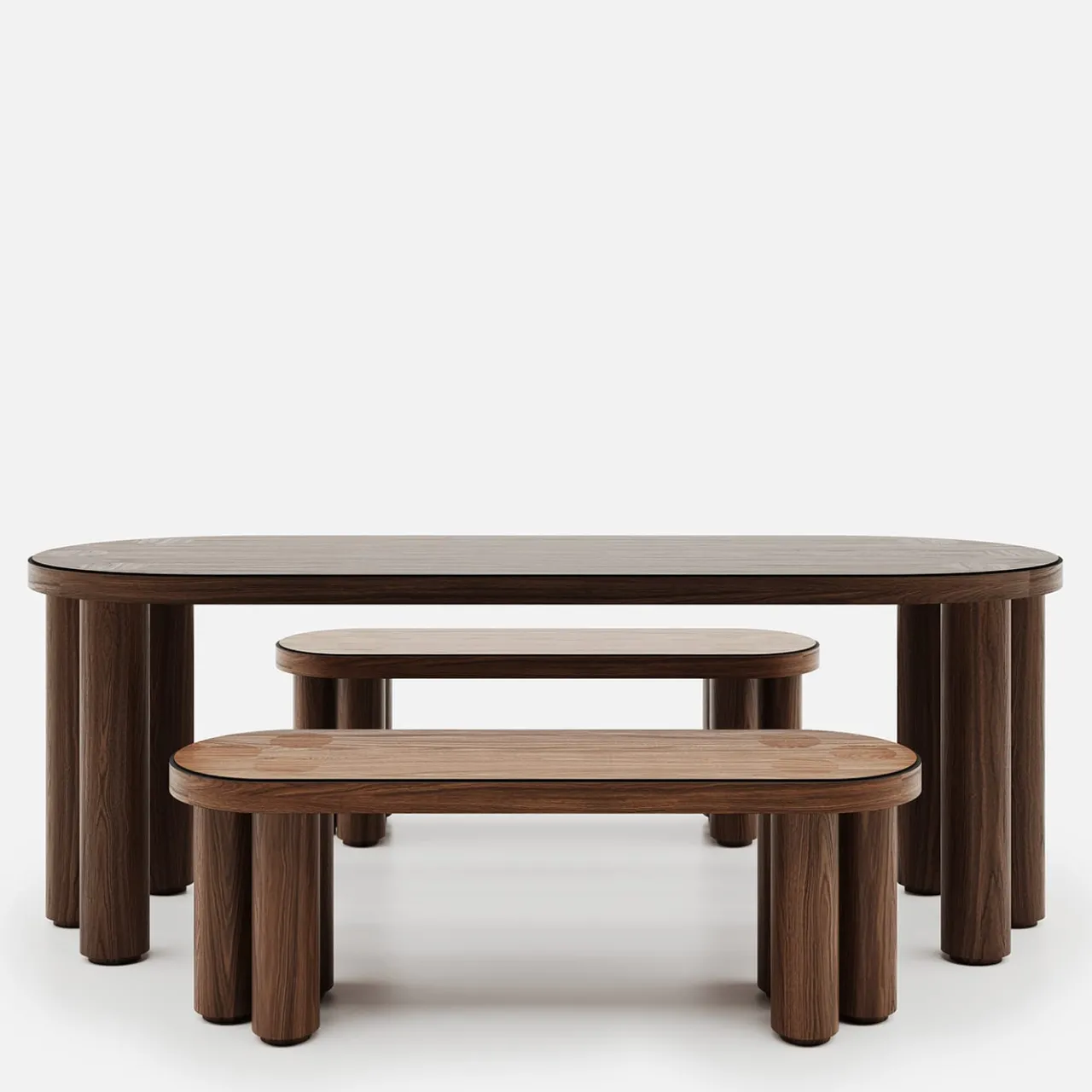 studiointervallo Benches<Roma Oak Wood Bench
