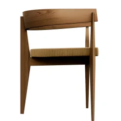 Morelato Chairs<Ronson Ash Wood Chair with Curved Back