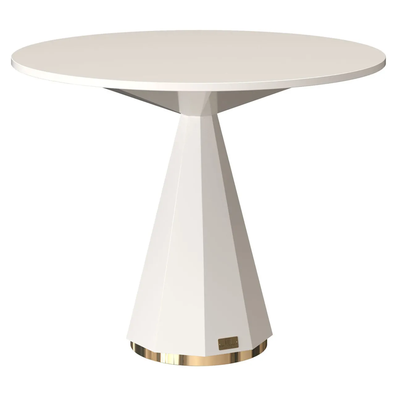 Morello Gianpaolo Bistro Tables<Round White Lacquered Wood Bistro Table