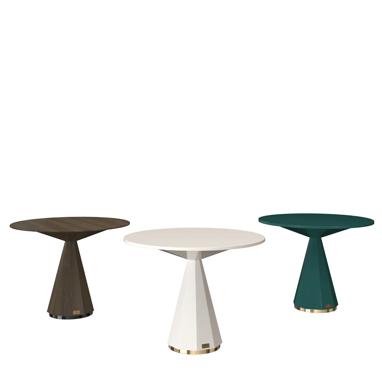 Morello Gianpaolo Bistro Tables<Round White Lacquered Wood Bistro Table