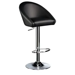VGnewtrend Bar Stools<Rusty Black Leather Bar Stool