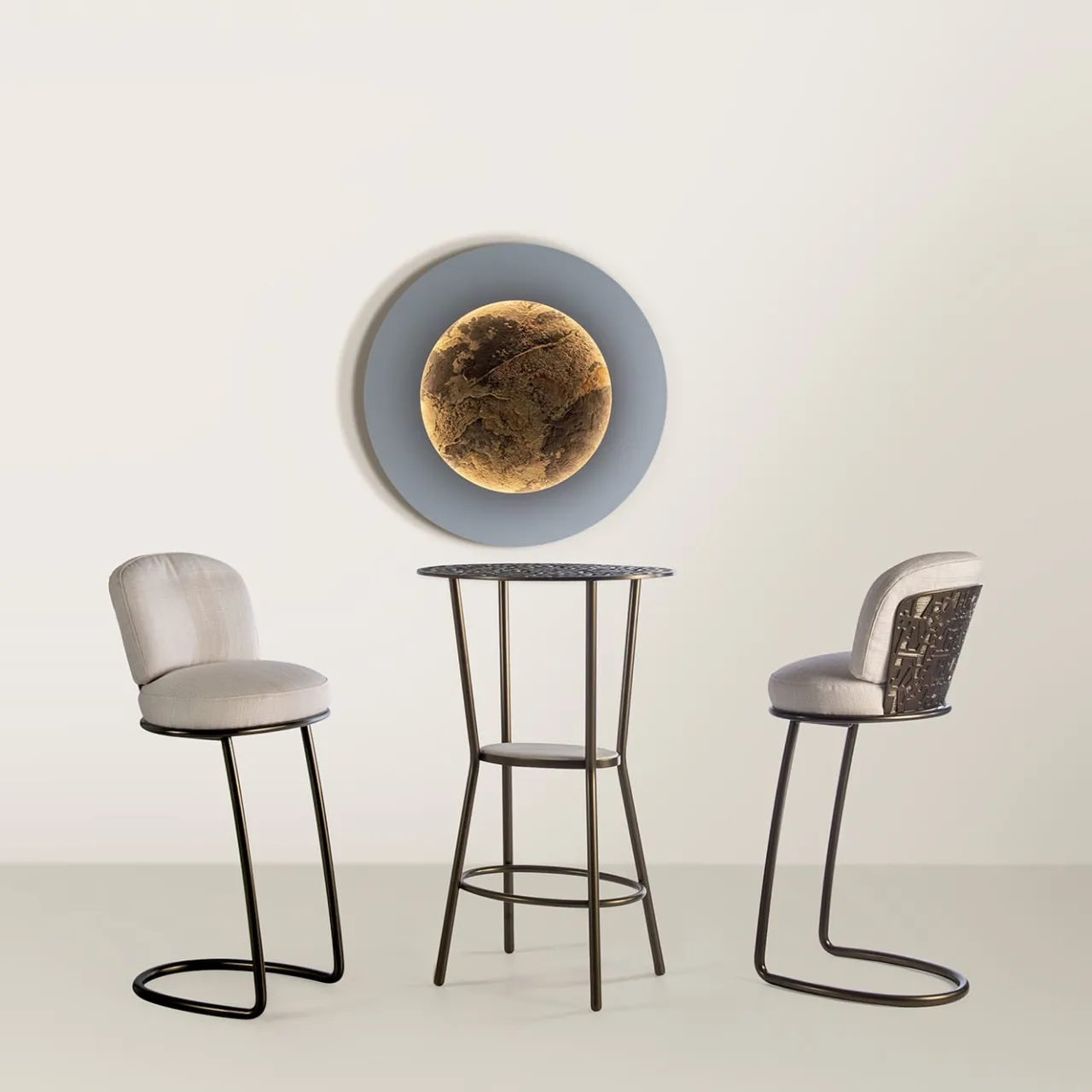 Galbiati Fratelli Bar Stools<70s White Stool