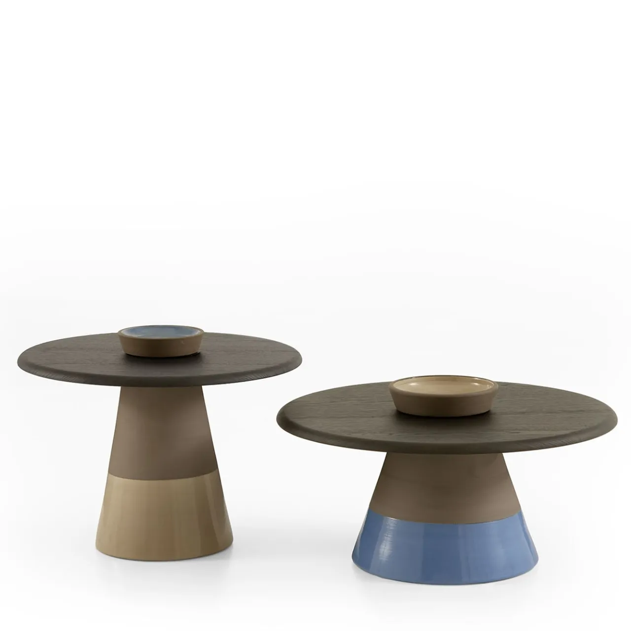 Morica Design Coffee Tables<Sablier Small Table with Clay Base & Laguna Oak Veneer Top