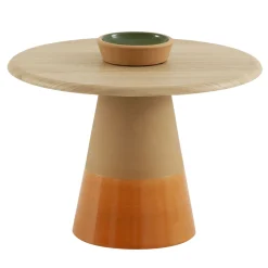 Morica Design Side Tables<Sablier Tall Table with Clay Base & Oak Veneer Top