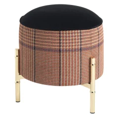 ETRO Home Interiors Ottomans & Poufs<Samarcanda Small Brown Pouf
