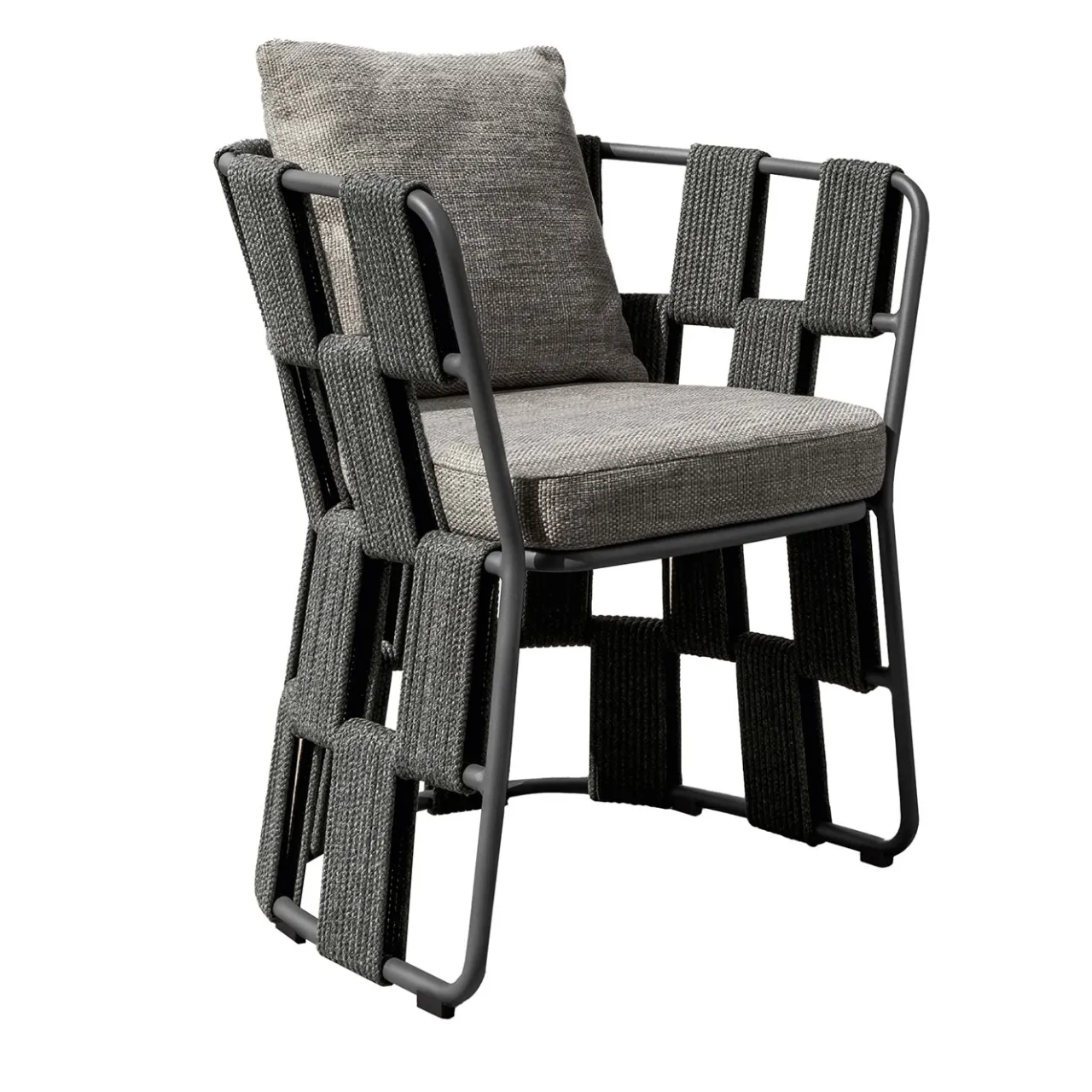 Talenti Outdoor Armchairs<Scacco Dark Gray Dining Armchair by Ludovica & Roberto Palomba