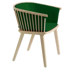 Colé Chairs<Secreto Natural Beech Wood Green Dining Chair