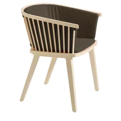 Colé Chairs<Secreto Natural Beech Wood Visone Brown Dining Chair