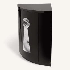 Fornasetti Cabinets<Serratura Black Corner Cabinet