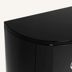 Fornasetti Cabinets<Serratura Black Curved Small Cabinet