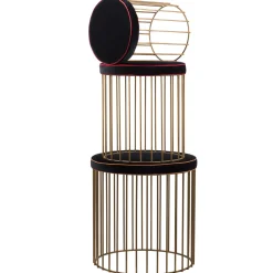 Bronzetto Stools<Set of 3 Brass Cage Stools