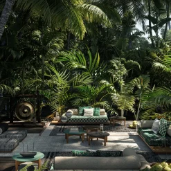 Jwana Hamdan Outdoor Coffee Tables<Shams Black Coffee Table