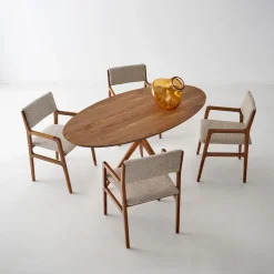 Modesign Chairs<Shanghai Beige & Walnut Chair