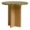 Lebanto Side Tables<Sherman Side Table in Marble Green Tifone and Solid Oak