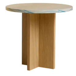 Lebanto Side Tables<Sherman Side Table in Marble Azul Macaúbas and Solid Oak