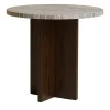 Lebanto Side Tables<Sherman Side Table in Travertine Titanium and Solid Oak