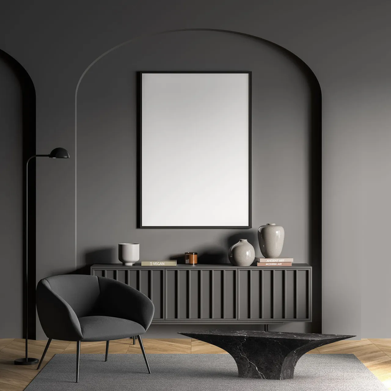 Carcino Design Coffee Tables<Sicorace Black Marquinia Coffee Table
