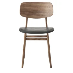 Durame Chairs<Sila Brown Walnut Wood with Leather Seat Chair