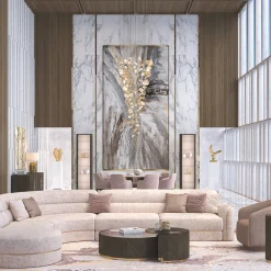 Morello Gianpaolo Cabinets<Single Door Glass Cabinet with LED Lighting