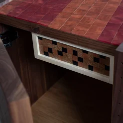 Omar Barbero Cabinets<Sinolo Canaletto Walnut Wood Cabinet