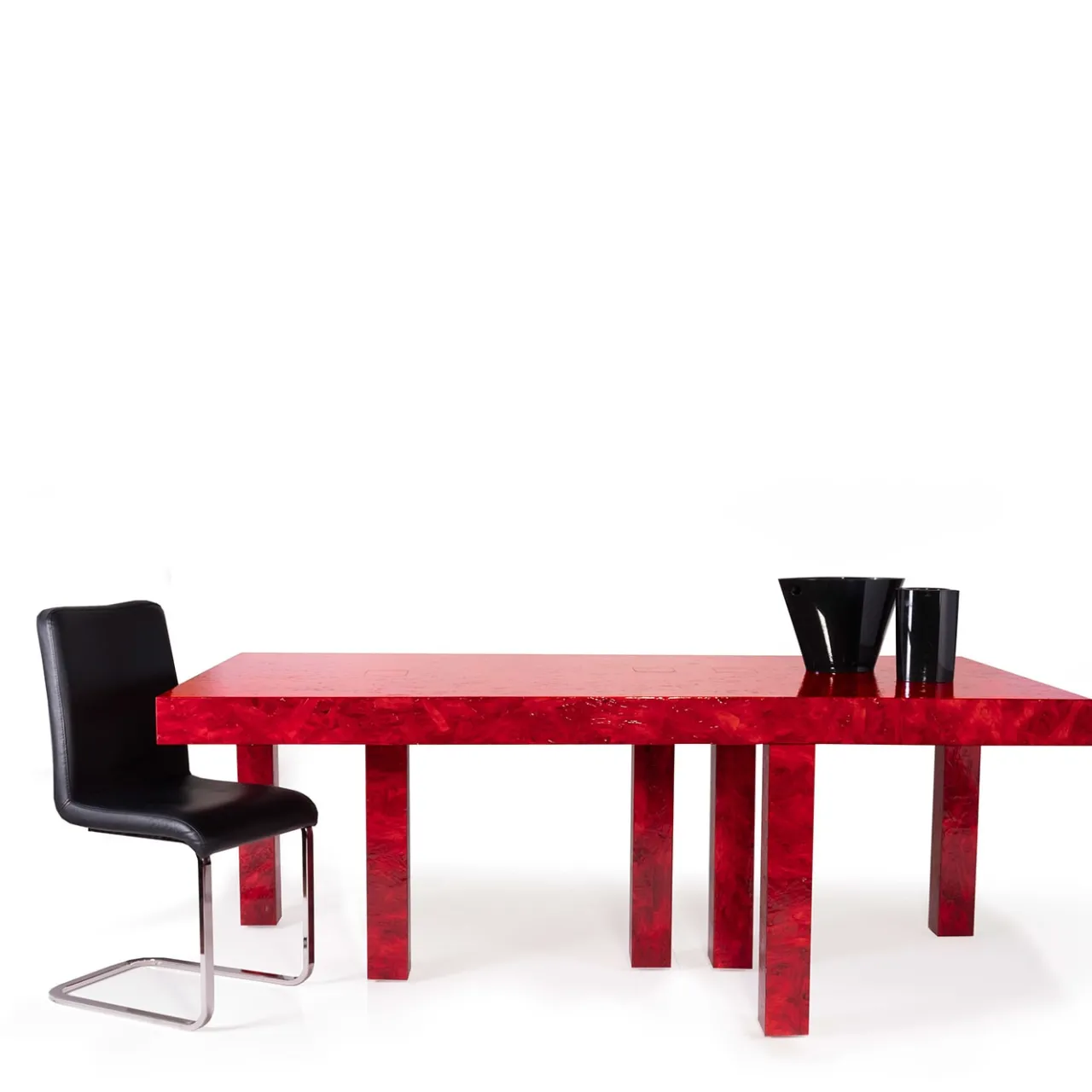 Arkof Dining Tables<Six-Legged Touch Table Red by Fabrizio Contaldo