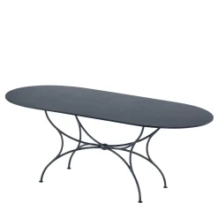 Dante Negro Outdoor Dining Tables<Solivo Oval Wrought Iron Gray Table