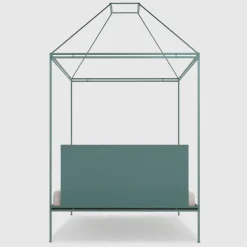 Lispi Beds<Sommo Light-Blue Iron Canopy Double Bed