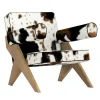 Giopagani Lounge Chairs<Souvenir Cowhide Fur And Elm Wood Lounge Chair