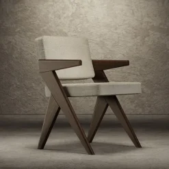 Giopagani Chairs<Souvenir White Chevron Chair