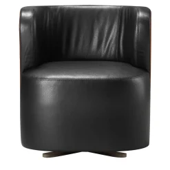 Ghidini 1961 Lounge Chairs<Spritz Black Leather Lounge Chair by Lorenza Bozzoli