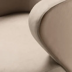 Ghidini 1961 Armchairs<Spritz Swivel Beige Leather Dining Armchair by Lorenza Bozzoli
