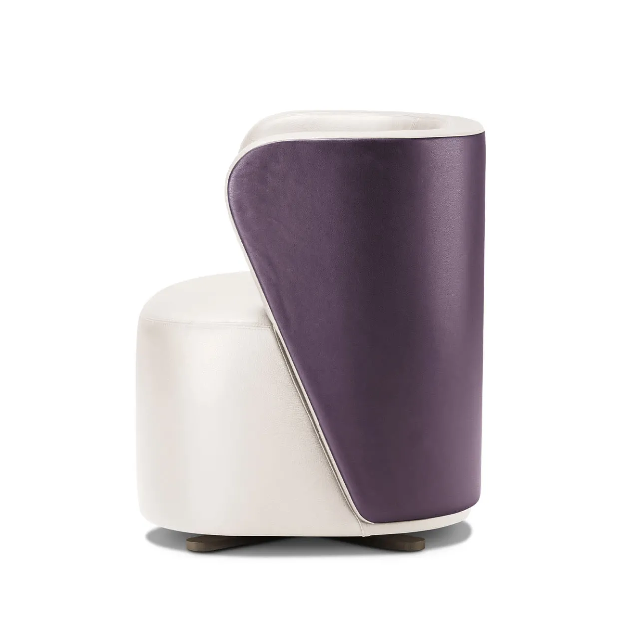 Ghidini 1961 Lounge Chairs<Spritz White Leather Lounge Chair by Lorenza Bozzoli