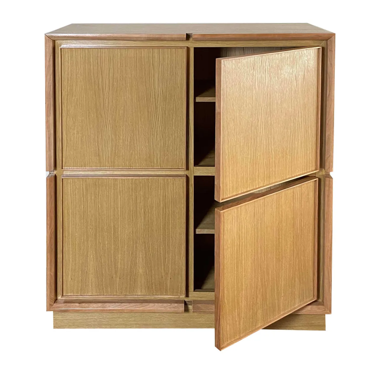 Meccani Design Sideboards Buffets<Square 4-Door Oak Cupboard by Mascia Meccani