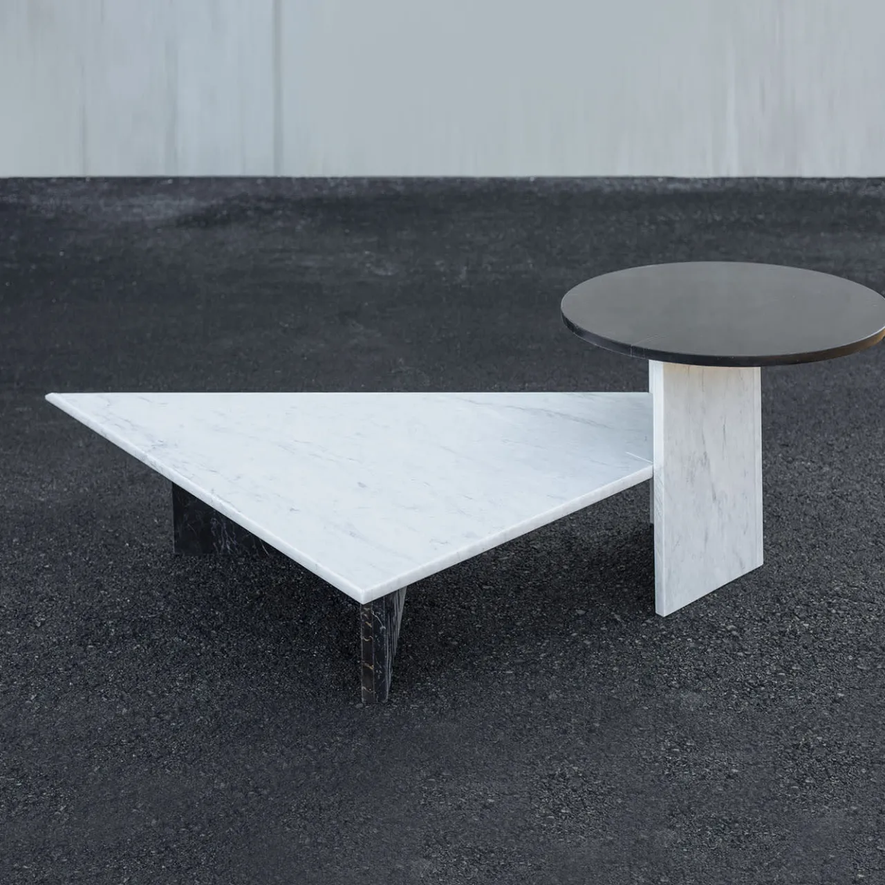 Stone Stackers Coffee Tables<SST014 Carrara and Marquinia Marble Low Tables