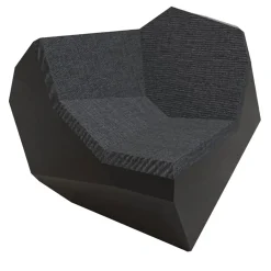 [1+2=8] Outdoor Armchairs<21st Century Dark Grey Rolling Stone Armchair