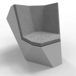 [1+2=8] Outdoor Armchairs<21st Century Grey Rolling Stone Armchair