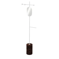 Nunzia Ponsillo Coat Stands<Stelo Emperador Dark and White Coat Hanger with Mirror