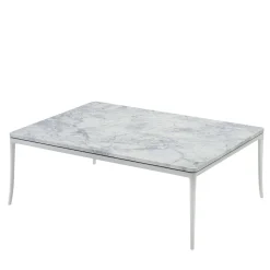 Versace Home Outdoor Coffee Tables<Stiletto Super White Marble Outdoor Coffee Table