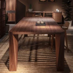 Durame Dining Tables<Super Twist Rectangular Canaletto Walnut Wood Table