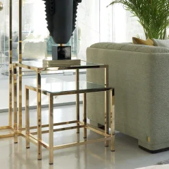 Zanaboni Nesting Tables<T140 Set Of 2 Nesting Tables With Mirror Top