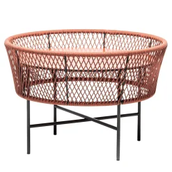 Chairs & More Outdoor Coffee Tables<Tamburo Medium Round Brick-Red Coffee Table by Antonio De Marco