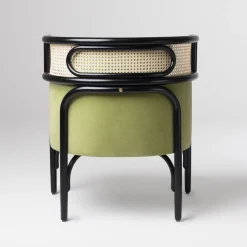 Gebrüder Thonet Vienna GmbH (GTV) – Wiener GTV Design Armchairs<Targa Petit Green Velvet Armchair by GamFratesi