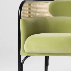 Gebrüder Thonet Vienna GmbH (GTV) – Wiener GTV Design Armchairs<Targa Petit Green Velvet Armchair by GamFratesi
