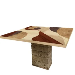 Meccani Design Dining Tables<Tarsia Tables Tt4 Square Polychrome Table by Mascia Meccani