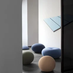 Baleri Italia Ottomans & Poufs<Tato Blue Pouf in Technical Fabric